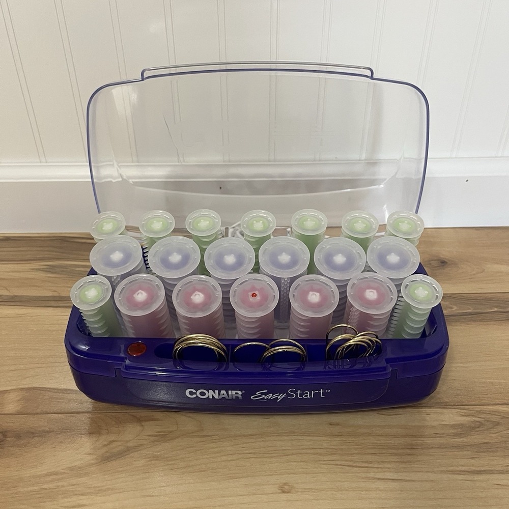 Conair Easy Start Hairsetter HS15 Hot Rollers Curlers Clips 3 Sizes Pageant